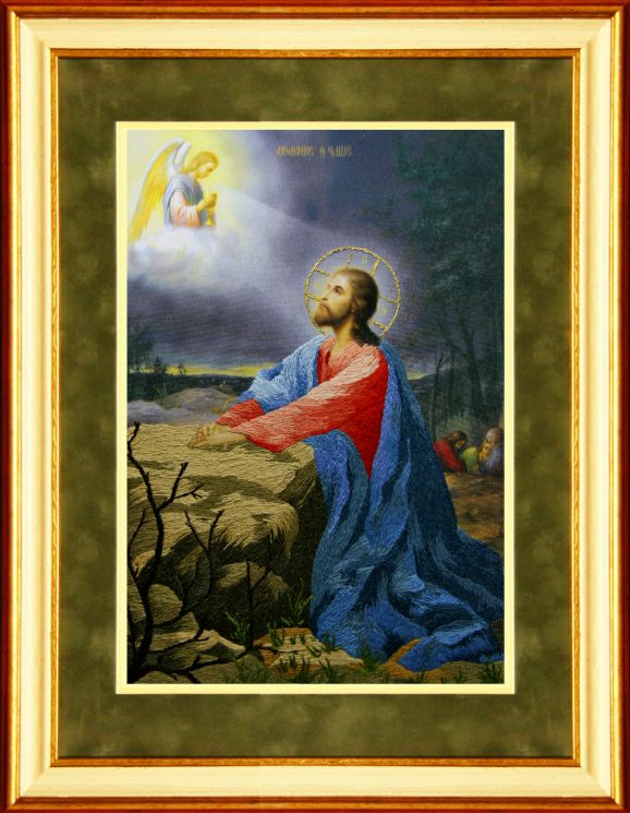 Набор для вышивания гладью РИСУЕМ ИГЛОЙ "Икона Моление О Чаше" L-0010 