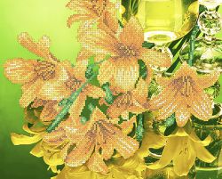 НКБ-045 Набор для вышивания бисером ТМ Наследие "Рандеву с лилиями"