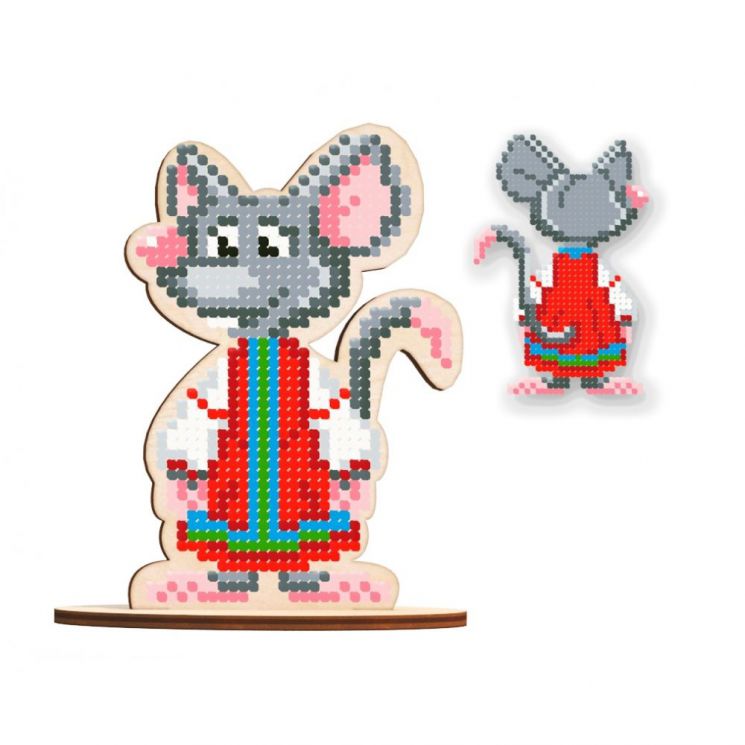 Набор для вышивания WoodStitch "Мышка",  7*10,5, SK-011