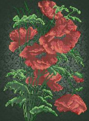 НКБ-058 Набор для вышивания бисером ТМ Наследие "Алые маки"