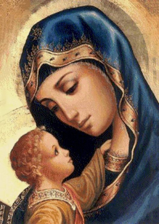 Ag 891 Алмазная мозаика Гранни "Мадонна и дитя"