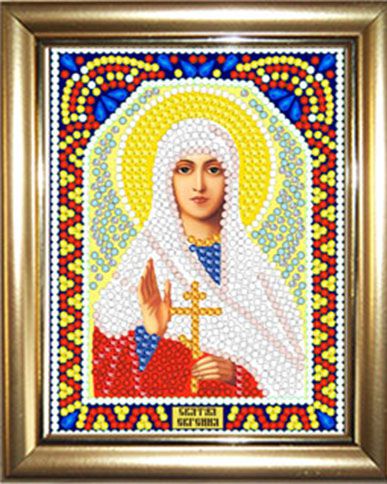 ИМРА5-033 Алмазная мозаика ТМ НАСЛЕДИЕ с рамкой "Святая Евгения"