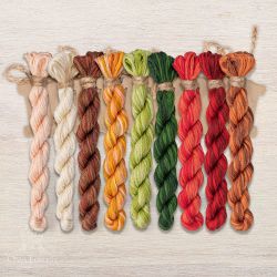 НМул-ПГ124-3401 Набор ниток OwlForest для схемы «Пряничный город» (DMC) 40 каунт в 1 нить