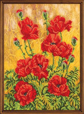 Набор для вышивания бисером КРОШЕ "Маки" В-204