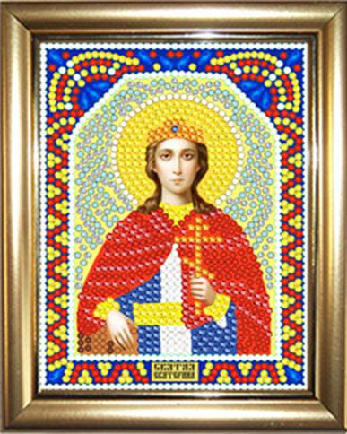 ИМРА5-041 Алмазная мозаика ТМ НАСЛЕДИЕ с рамкой "Святая Екатерина"