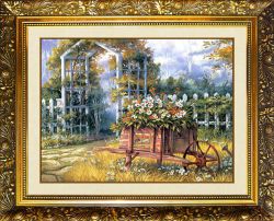 O-598 Алмазная мозаика МИЛАТО "Тележка с цветами"