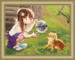 ЧМ-069 Набор для вышивания Золотое Руно "Забавная игра"