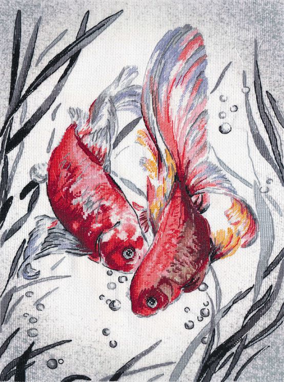 РК-018 Набор для вышивания Овен "Золотые рыбки"