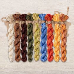 НМул-МЛНБК208-3322 Набор ниток OwlForest для схемы «Маленький лесной народец. Божьи коровки» (DMC)