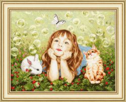 ЧМ-073 Набор для вышивания Золотое Руно "Земляничная поляна"