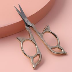 3763362 Ножницы для вышивания «Бабочка», 9 см, цвет золотой