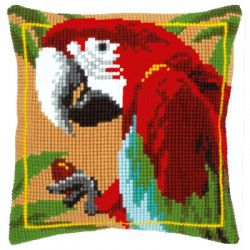 PN-0021698 Подушка "Красный ара" (Vervaco)