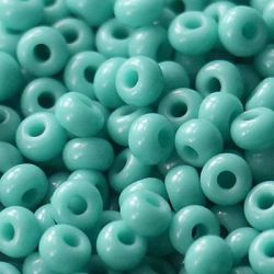 63130 Бисер светло-бирюзовый натуральный непрозрачный (Preciosa) 