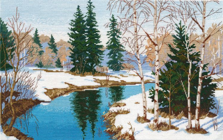 1367 Набор для вышивания Овен "Оттепель"